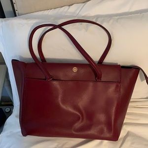 Wine Tory Burch tote bag